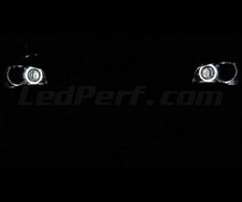 Set angel eyes H8 met leds (zuiver wit 6000K) voor BMW X1 (E84) - Standaard