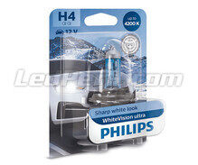 1x lamp H4 Philips WhiteVision ULTRA +60% 60/55W - 12342WVUB1