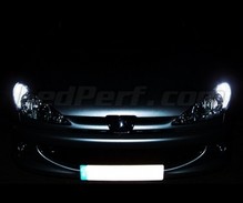 Set stadslichten met (wit Xenon) leds voor Peugeot 206
