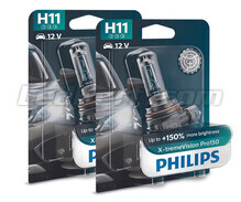 Pack de 2 ampoules H11 Philips X-tremeVision PRO150 55W  - 12362XVPB1
