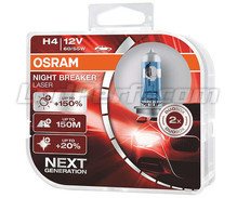 Set van 2 lampen H4 Osram Night Breaker Laser +150% - 64193NL-HCB