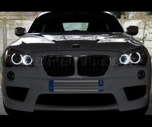 Set angel eyes H8 met leds (zuiver wit 6000K) voor BMW X1 (E84) - MTEC V3.0