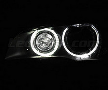 Pack angel eyes H8 à leds (blanc pur 6000K) pour BMW X6 (E71 E72) - Standard