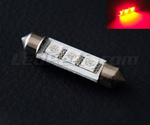 Soffittenlamp LED 42 mm - rood - Resistor boordcomputer - C10W