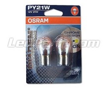 2 lampen Osram Diadem Chroom knipperlichten - PY21W - Fitting BAU15S